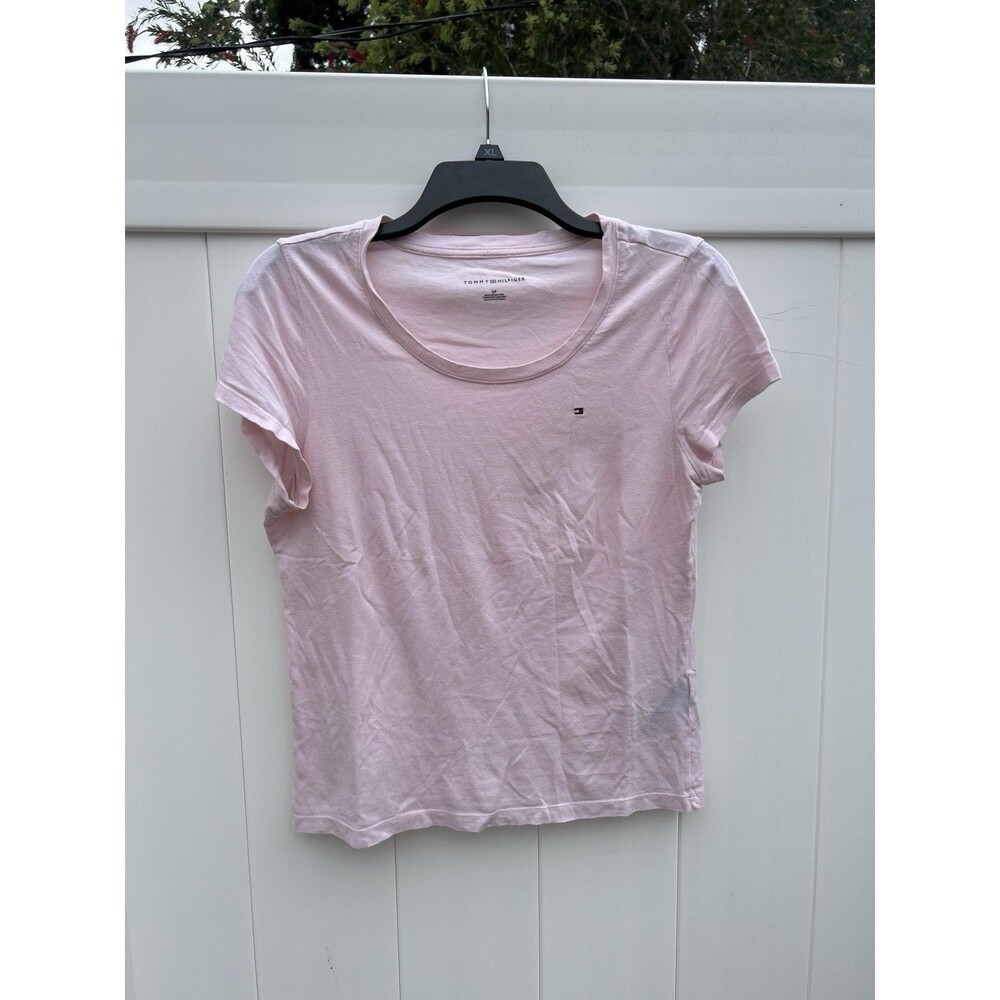 TOMMY HILFIGER Pink Tee T Shirt Short Sleeve Sz Small Women’s